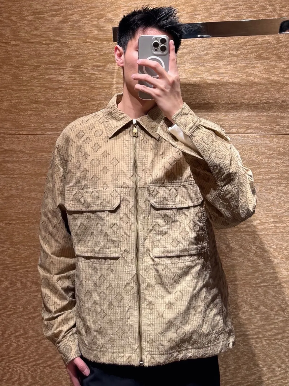 Louis Vuitton/Louis Vuitton old flower all over printed tear-resistant shirt jacket